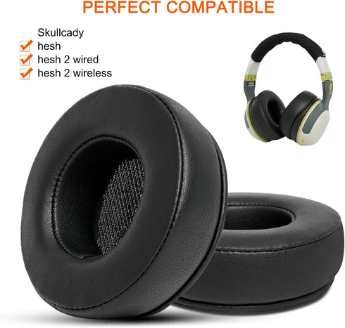 Gvoears Upgraded Earpads for Skullcandy Hesh Wired/Hesh 2 Wireless Over-Ear Headphones, Hesh 2 Wireless Replacement Earpads, Soft & Comfortable Me...