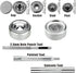 Luter 12 Sets 15mm Snap Buttons Fastener Kit No Sew Removable Metal Heavy Duty Snap Buttons with 4 Metal Install Tools for Denim Clothing Jeans Pa...