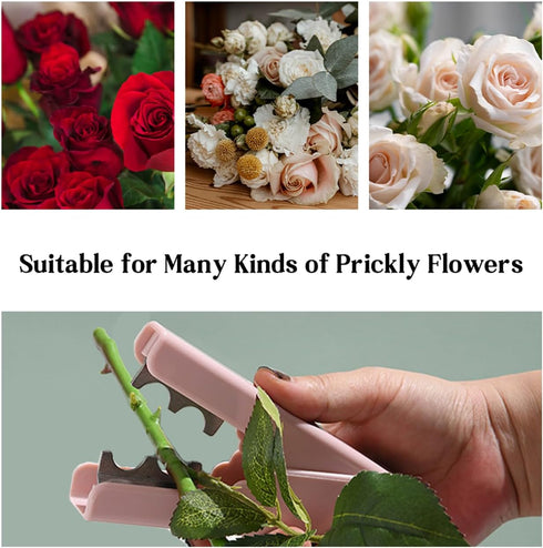 Rose Thorn Remover Portable Leaf Thorn Stripper Tool Flower Stem Remover for Roses Garden Florist Floral Arrangement (Pink)...