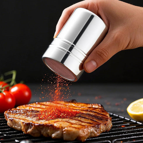 HANSGO Powdered Sugar Shaker Duster, Cinnamon Matcha Mlour Shaker Dispenser, Stainless Steel Fine Mesh Dredges Cans with Lid for Pepper, Salt, Cof...