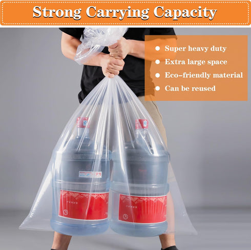 4 Pack Large Clear Plastic Bags, 40" x 60" Moistureproof Dustproof Large Storage Bags, Reusable Giant Extra Luggage Storage Bags for Luggage, Suit...