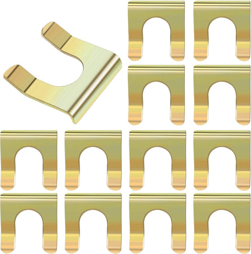 12 Pieces Brake Line Clips Metal Brake Line Retainer U Shaped Brake Hose Bracket Parking Brake Cable Clip Replacement Hose Retaining Clip Brake Ho...