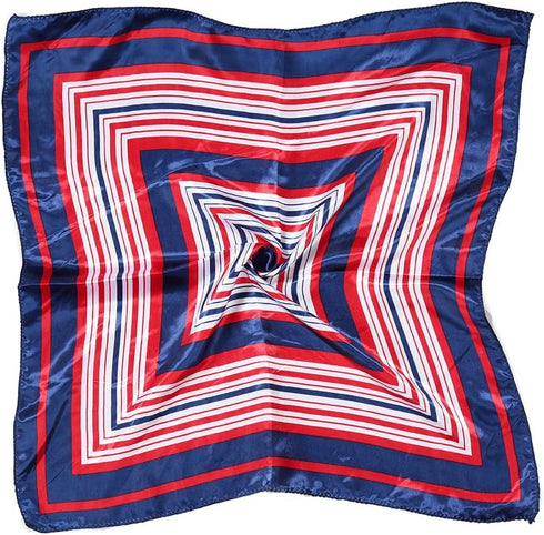 uxcell K75 Women Infinity Geometric Prints Square Shaped Neck Scarf Red Blue 5 Pack...