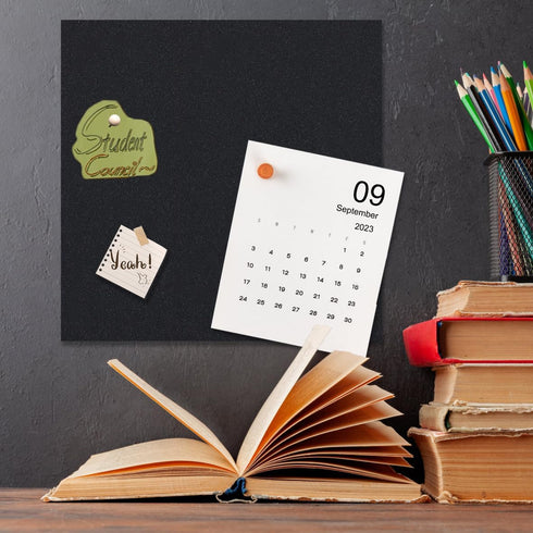 Cork Board 12"x 12" Self-Adhesive Black Cork Board, 1/4" Thick Cork Boards, 2 Pack Black Bulletin Board (3030BK-6mm-2p)...