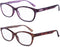 EYEGUARD 2 Pairs Reading Glasses for Women Ultra Clear Spring Hinge Readers +3.00...
