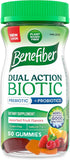 Benefiber Prebiotic Fiber Supplement Gummies with Probiotics for Digestive Health, Assorted Fruit Flavors - 50 Count...