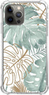 Green Gold Leaves Phone Case Compatible with iPhone 13 Pro Max,Tropical Monstera Leaves Plants Case for iPhone 13 Pro Max, Unique Trendy Design TP...