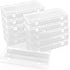 10 Pcak 6'' Plastic Storage Boxes, Small Storage Containers with Hinged Lids, Rectangle Clear Boxes for Beads, Jewelry, Game Pieces, Pens and Craf...