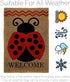 Welcome Ladybug Burlap Garden Flag - Friends Bugs & Frogs Butterfly Ladybugs Dragonfly Bee Springtime Insect Natural Wildlife - Yard Decorations H...