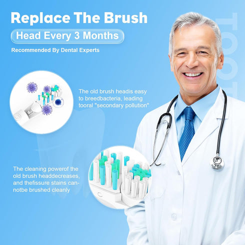 4/8/16 Pcs Electric Toothbrush Replacement Heads Sensitive Dual Clean Rotating Sets Fit for Braun Oral B Cross Action Power 4732 3733 4734 (16)...