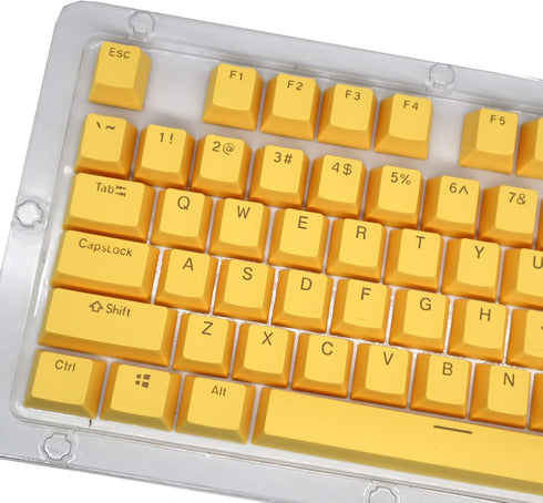 PBT Keycaps, 108 Keys P9 Mechanical Keyboard Key Backlit Key Character Translucent Key DIY Keycaps,for 61/64/87/104/108 Key Mechanical Keyboards(Y...