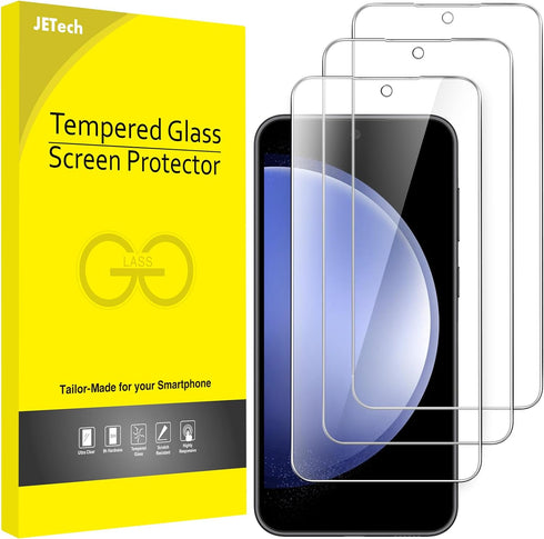 JETech Screen Protector for Samsung Galaxy S23 FE 6.4-Inch, Fingerprint Compatible, Tempered Glass Film, HD Clear, 3-Pack...