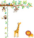 DECOWALL DW-1402 Little Monkeys Tree and Animals Height Growth Chart Kids Wall Stickers Wall Decals Peel and Stick Removable Wall Stickers for Kid...