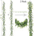 Artificial Vines Faux Eucalyptus Garland, Artiflr 2 Pack Fake Eucalyptus Greenery Garland Wedding Backdrop Arch Wall Decor, 6 Feet/pcs Fake Hangin...