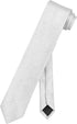 Vesuvio Napoli Narrow NeckTie Skinny Solid Metallic Color Men's Thin Neck Tie...