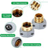 Garden Hose Repair Connector Fitting 4 Sets, Aluminum Alloy Male&Female Connectors Carrying Zinc Clamps Fit for 3/4" or 5/8" Garden Hose Fitting...
