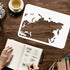 FINGERINSPIRE 4 Pcs Big World Map Painting Stencil 8.3x11.7 inch Reusable World Map Combination Pattern Drawing Template Continental Plate Decor S...