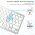 Bluetooth Keyboard, Ultra-Slim Wireless Keyboard for iPad, Rechargeable Ergonomic Computer Keyboard for iOS, Android, Windows PC Tablets Phone, Wh...