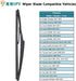12" Rear Wiper Blade for Dodge Durango 11-22, for Dodge Journey 09-20, for Lexus NX200t 15-17, for Lexus NX300 18-21, for Toyota Highlander 01-19,...