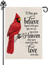 Cardinal Garden Flag Vertical Double Sided Farmhouse Burlap Yard Outdoor Decor 12.5x18 Inch-When you Believe Beyond What Your Eyes Can See Signs F...