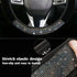 Bling Fluffy Steering Wheel Cover for Women Girls, Rhinestone Diamond Sparkling Fur Steering Wheel Protector Elastic Steering Wheel Covers Winter ...