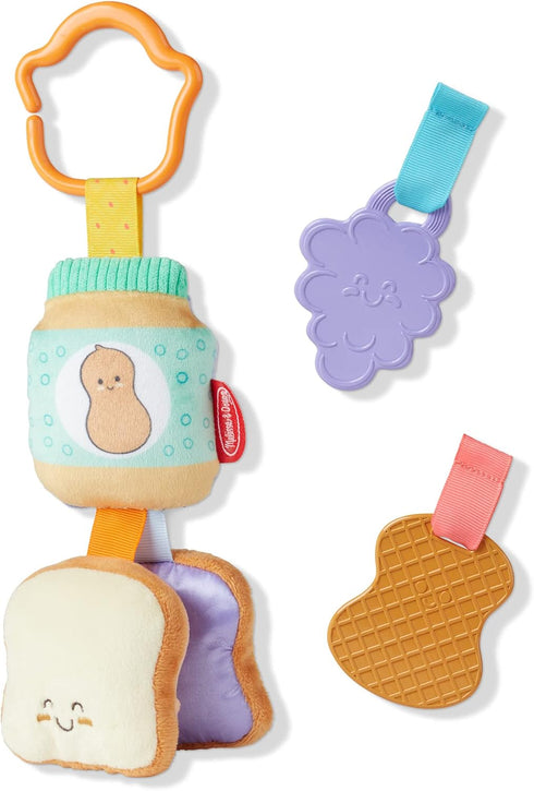 Melissa & Doug Multi-Sensory PB&J Take-Along Clip-On Baby Toy | Sensory toy for Infants | Developmental Toy for Toddlers | 0+ | Gift for Baby Boys...