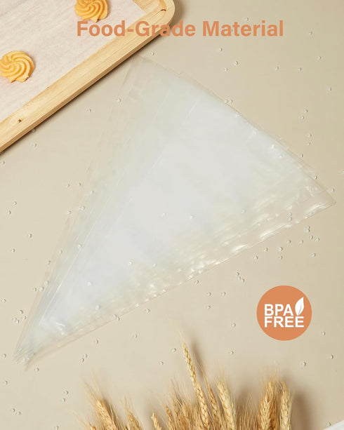 Kootek 12" Piping Bags (100Pcs), Disposable Pastry Bags Anti Burst Icing Frosting Bag Thick Cake Decorating Bags for Cookie, Cupcake, Candy, Bakin...