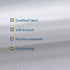 N&Y HOME Hotel Fabric Shower Curtain or Liner, Cloth Textured White Shower Curtain with Bottom Magnets, Machine Washable, 72 x 72 inches for Bathr...