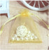 100pcs 5x7 inch Gifts Wrap Bags Gold, Organza Sheer Fabric Bulk, Drawstring Reusable Recycled Pouch for Baby Shower Favor, Craft Business, Beach, ...