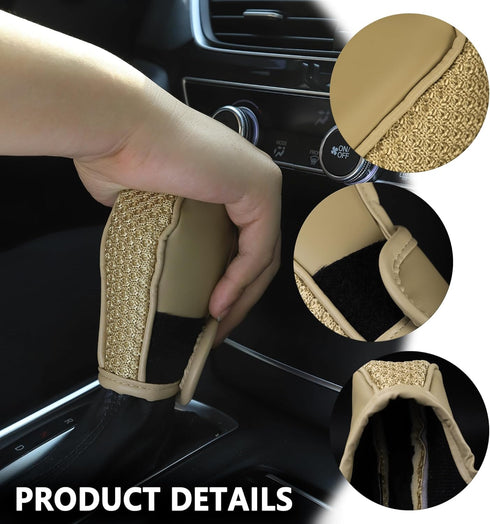 Gear Shift Cover,Breathable & Anti-Scratch Shift Knob Cover Car Decorations for Protect Car Shifter,Universal Car Shifter Cover Car Accessories In...