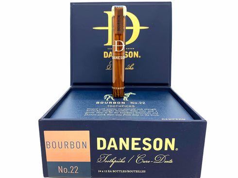 Daneson Bourbon Wooden Toothpicks Single Malt! Scotch Infused Flavored Toothpicks! Essence Of Barrel Aged Scotch In A Sliver Of Wood! Great Gift F...