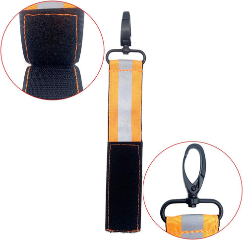 Wanty Heavy-Duty Firefighter Turnout Gear Glove Strap with Bukle, Ultimate Turnout Gear Firefighting Glove Safety Tools (2 Orange)...