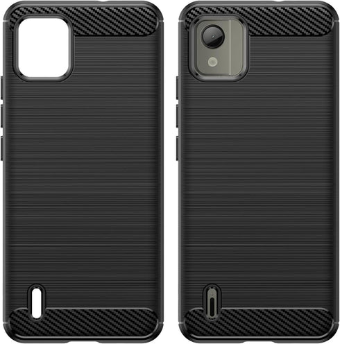 for Nokia C110 Phone case, Shockproof, Scratch Resistant Carbon Fiber Jacket, Soft TPU,for for Nokia C110 case (Black)...