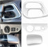 Gear Shift Panel Cover Trim &Gear Shift Knob Cover & Headlight Switches Button Cover Trim Compatible for Dodge Challenger 2015 up, ABS 3pcs(Silver...