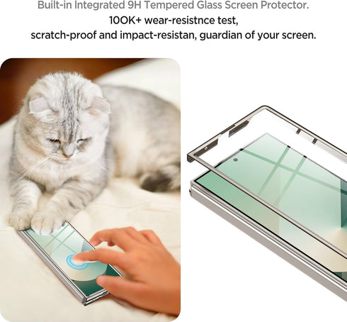 Miimall Slim Fit for Samsung Galaxy Z Fold 6 Case with Camera Protection for Women Girls, Screen Protector Ultra Thin and Slim PU Leather Luxury C...