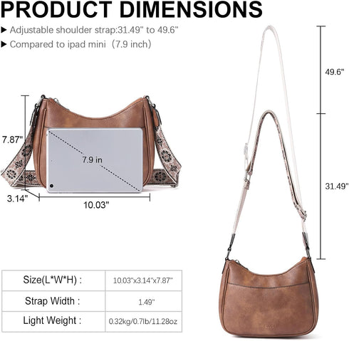 CLUCI Crossbody Bags Purses for Women, Leather Summer Cross Body Bags with Adjustable Strap, Women's Shoulder Handbags 2024...