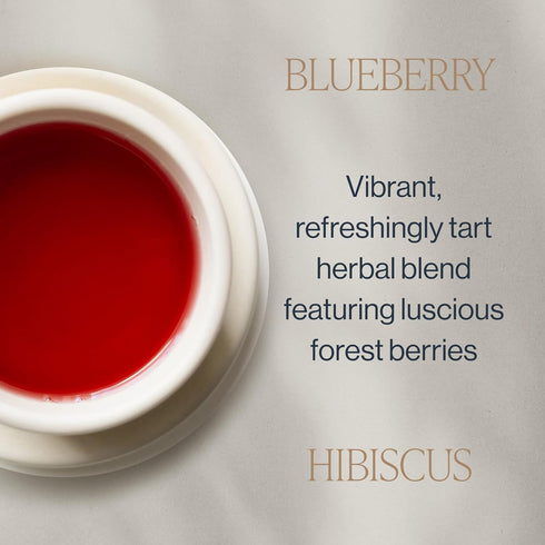 Rishi Tea Blueberry Hibiscus Herbal Tea - Organic, Caffeine Free Sachet Bags, Sweet & Tangy with Antioxidants, Enjoy Hot or Iced - 15 Count (Pack ...