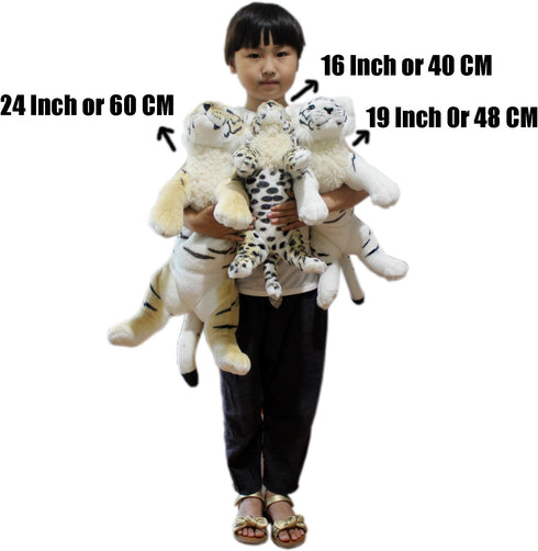 The Jungle Animals Stuffed Plush Toys Cheetah Tiger Panther Lioness Pillows (Brown Leopard, 16 Inch)...