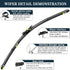 Windshield Wiper Blade Replacement for Chevrolet Traverse 2012-2017 GMC Acadia Buick Enclave 2005-2010 PONTIAC G6 2008-2011 Buick Lucerne-Original...