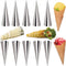 10 Pack Large Cream Horn Forms 5-inch, Non-stick Cream Horns Pastry Mould Croissant Baking Forms for Baking Croissants Bead, Chocolate Croissant, ...