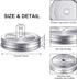 Mudder 8 Pieces Metal Regular Mouth Mason Canning Jar Lids with Straw Hole Leak Proof Reusable Jar, 2.7 Inch (Silver)...