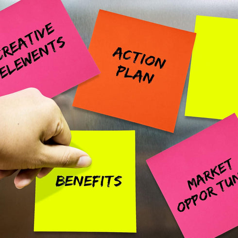 Zubebe 3 Pads 11 x 11 Inch Jumbo Sticky Notes Bright Colors Sticky Pads Large Self Stick Note Pads Square Memo Post Stickies for Office Home Schoo...