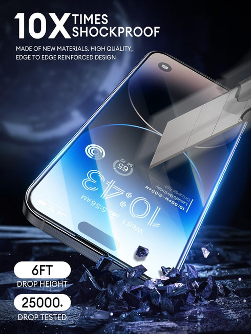 i-Blason 2.5D Screen Protector for iPhone 15 Pro, Bubble Free Anti-Scratch Tempered Glass Screen Protector(2-Pack)......