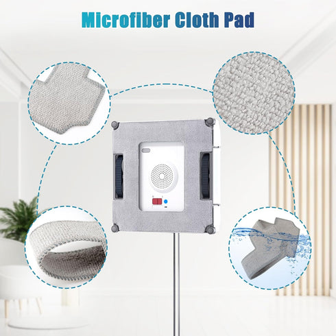 6 Pack Washable Mop Cloths Cleaning Rag for Ecovacs WINBOT W1 / W1 Pro Window Cleaner Robot Accessories...