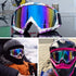 Motorcycle Goggles ATV Goggles Motocross Goggles Windproof Dirt Bike Goggles Dustproof Off Road Goggles Scratch Resistant PU Helmet MX Goggles Ski...