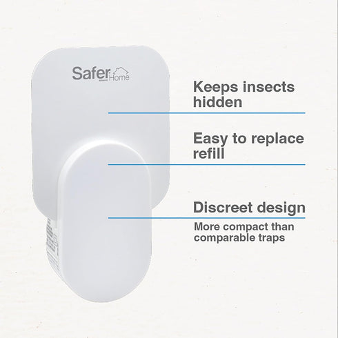 Safer Home SH502 Indoor Plug-In Fly Trap for Flies, Fruit Flies, Moths, Gnats, and Other Flying Insects – 400 Sq Ft of Protection...