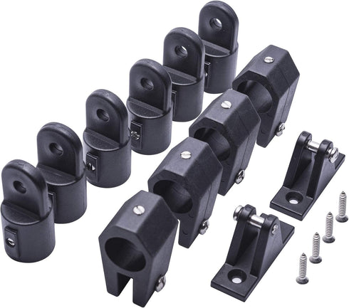Boat Bimini Top 7/8 Inch Hardware,Marine 3 Bow Bimini Top Nylon Fittings,Awning Hardware 12 Set Accessories,Include 4 Pcs Boat Jaw Slide,6 Pcs Eye...