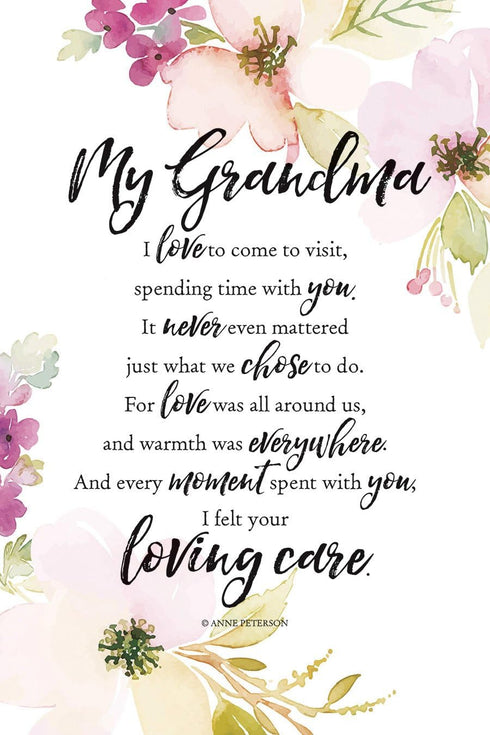 DEXSA My Grandma Wood Plaque with Inspiring Quotes 6"x9" - Elegant Vertical Frame Wall & Tabletop Decoration | Easel & Hanging Hook | Christian Fa...