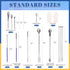 Glarks 17Pcs Capsule Filling Micro Lab Spoon Kits Sampling Spoon Mixing Spatula Laboratory Tiny Mixing Spatula Long Sampling Spoon for Powders Gel...