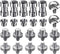Camera Screw Kit, SDTC Tech 22 pcs D-Ring Quick Release Plate Mount Screw 1/4"-20 and 3/8"-16 Thread Tripod Screw Adapter Converter for DSLR Camer...